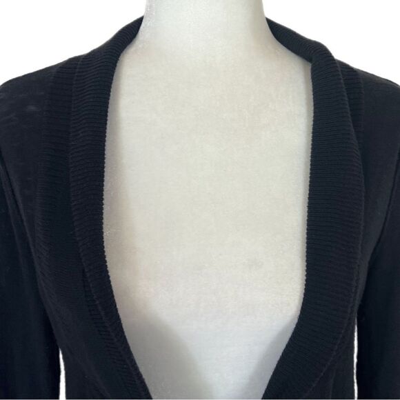 Free People Black Cardigan Sweater. Button Up, Gathered Back. Sz S. Good Cond! - Picture 2 of 15